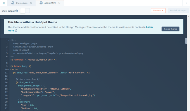 HubSpot Clone Theme